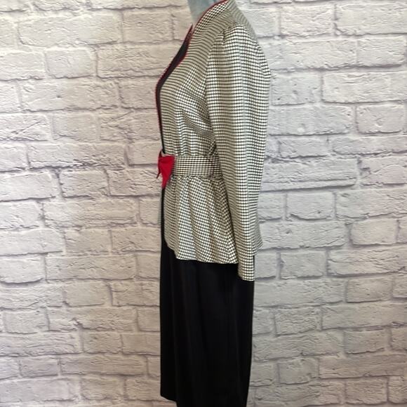 Vintage Sabino 90’s houndstooth midi dress - Picture 3 of 5